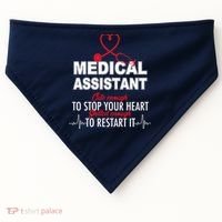 Medical Assistant Cute Enough To Stop Your Heart USA-Made Doggie Bandana thumb 0