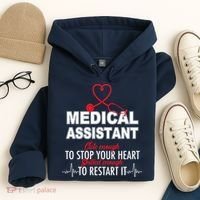 Medical Assistant Cute Enough To Stop Your Heart Hoodie thumb 4
