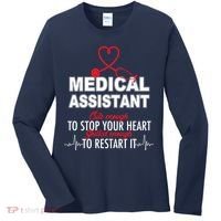 Medical Assistant Cute Enough To Stop Your Heart Women's Long Sleeve Shirt thumb 0