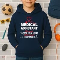 Medical Assistant Cute Enough To Stop Your Heart Kids Hoodie thumb 2