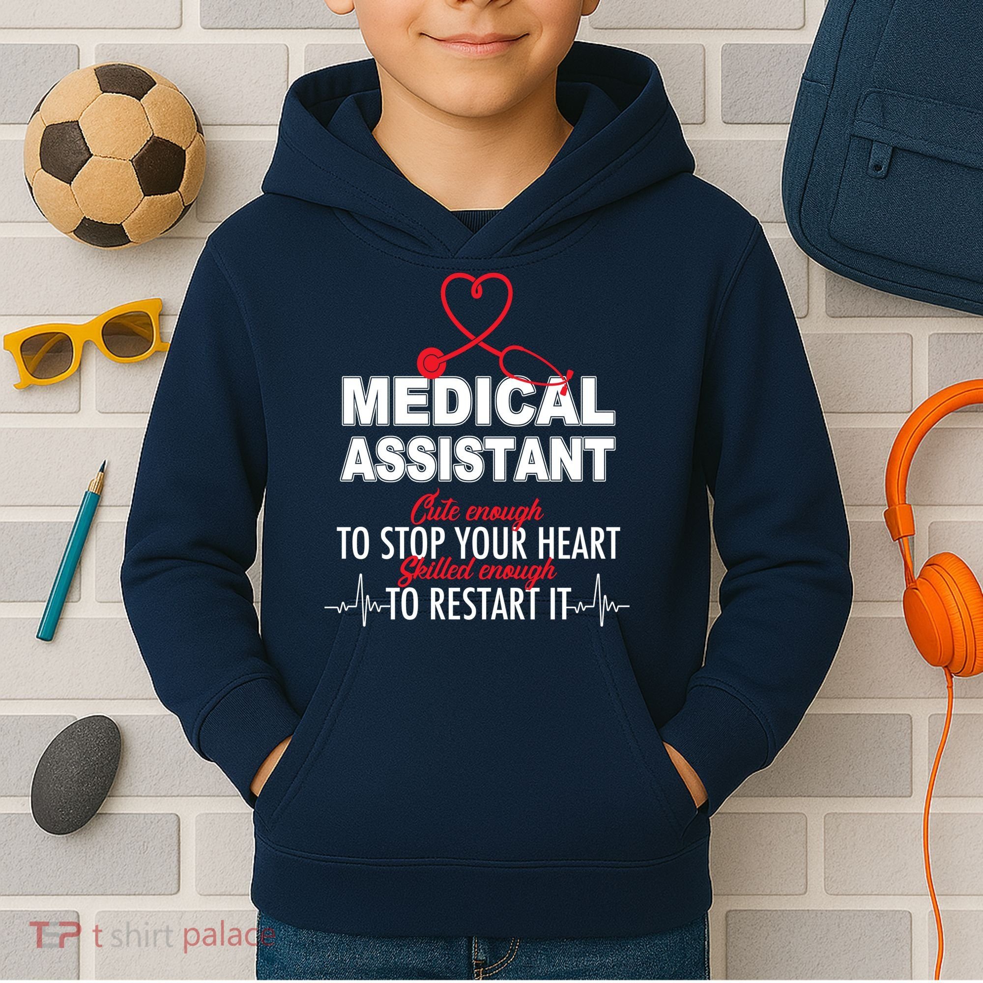 Medical Assistant Cute Enough To Stop Your Heart Kids Hoodie
