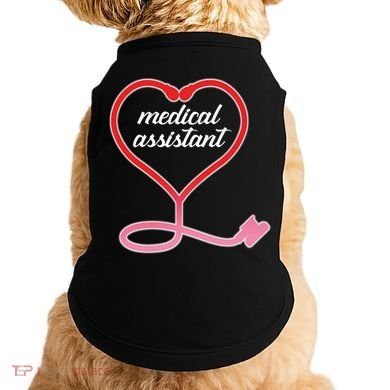 Medical Assistant Stethoscope Heart Doggie Tank