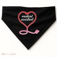 Medical Assistant Stethoscope Heart USA-Made Doggie Bandana thumb 0