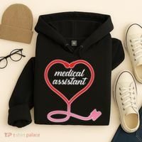 Medical Assistant Stethoscope Heart Hoodie thumb 4