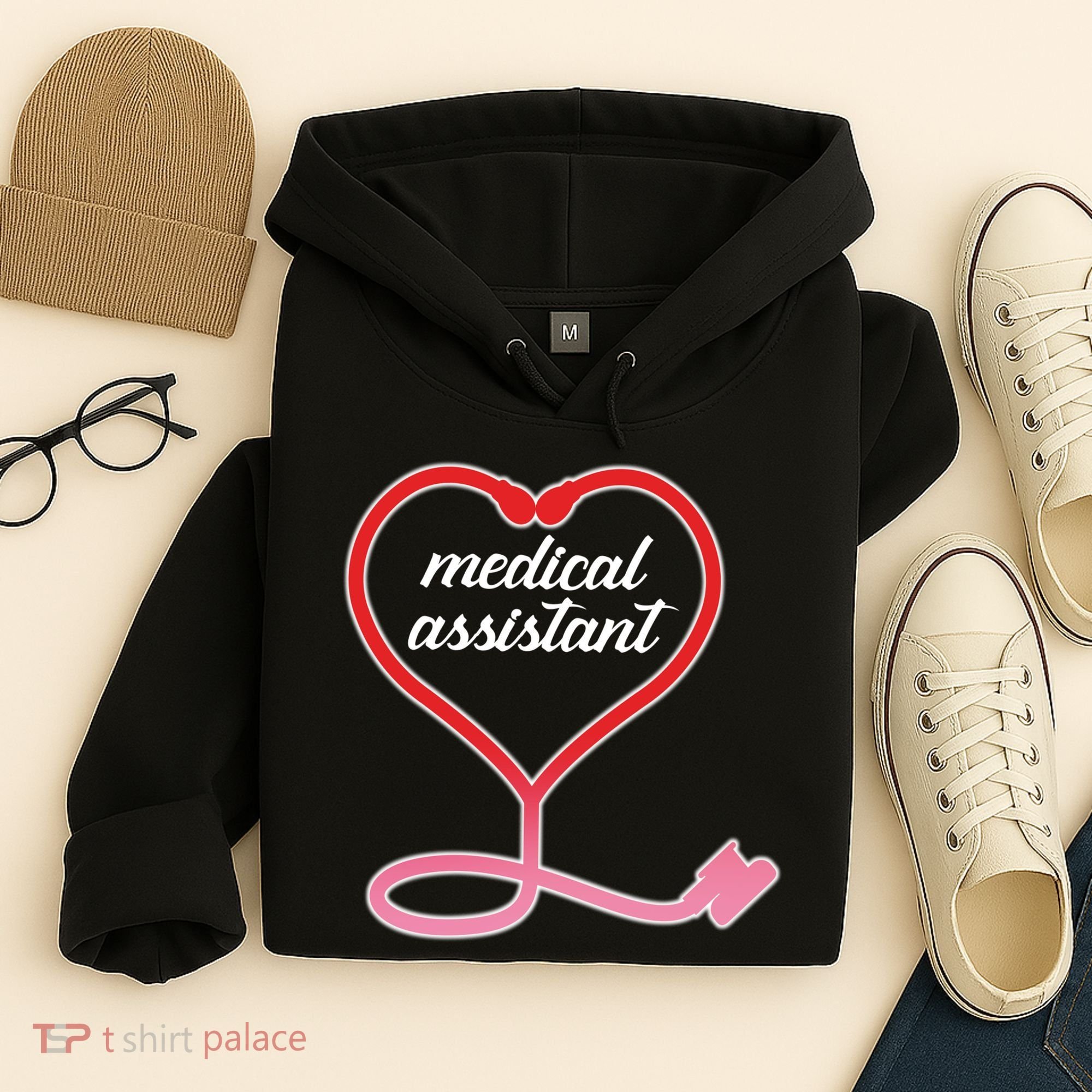 Medical Assistant Stethoscope Heart Hoodie