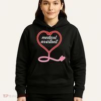 Medical Assistant Stethoscope Heart Hoodie thumb 5