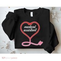 Medical Assistant Stethoscope Heart Sweatshirt thumb 2