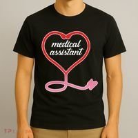 Medical Assistant Stethoscope Heart T-Shirt thumb 3