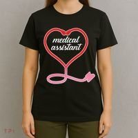 Medical Assistant Stethoscope Heart T-Shirt thumb 4