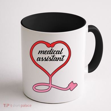 Medical Assistant Stethoscope Heart Coffee Mug back