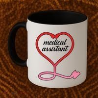 Medical Assistant Stethoscope Heart Coffee Mug thumb 2