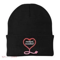 Medical Assistant Stethoscope Heart Beanie thumb 0