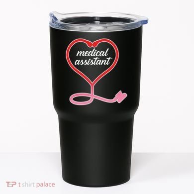 Medical Assistant Stethoscope Heart Tumbler