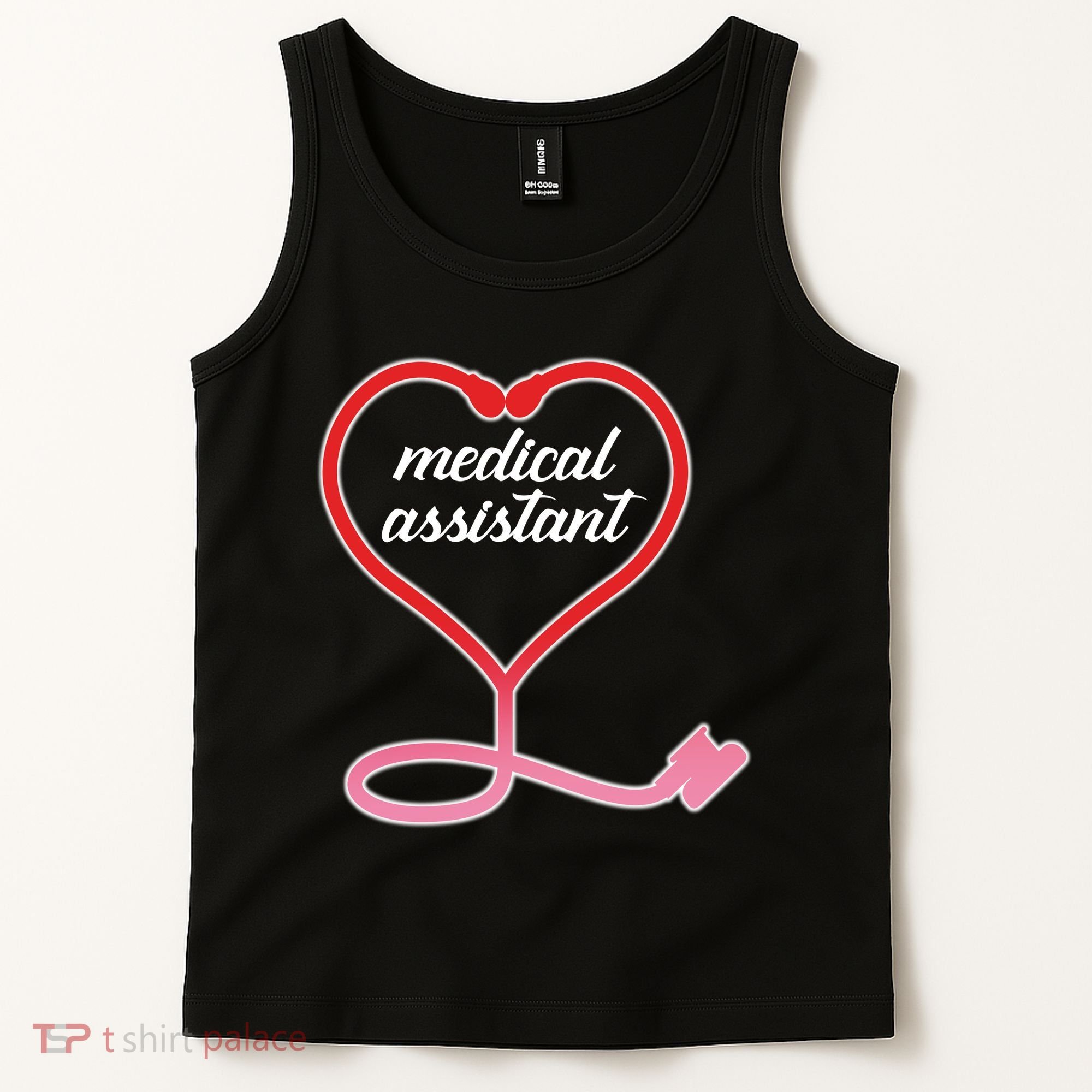 Medical Assistant Stethoscope Heart Tank Top