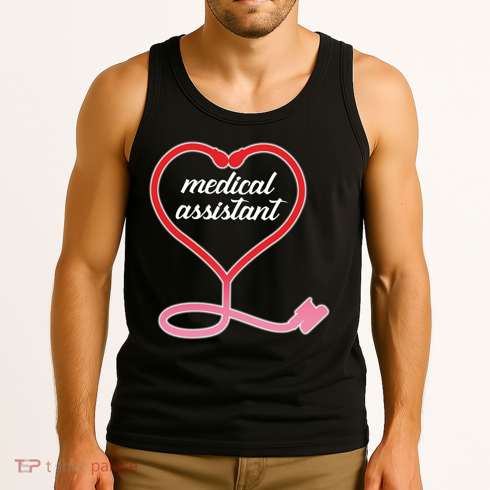 Medical Assistant Stethoscope Heart Tank Top