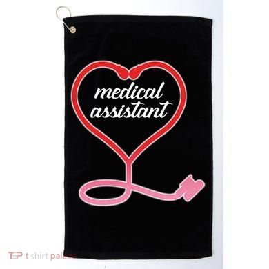 Medical Assistant Stethoscope Heart Golf Towel