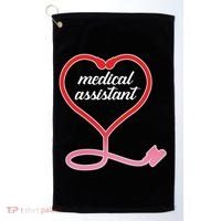 Medical Assistant Stethoscope Heart Golf Towel thumb 0
