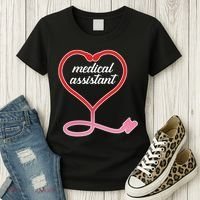 Medical Assistant Stethoscope Heart Women's T-Shirt thumb 3