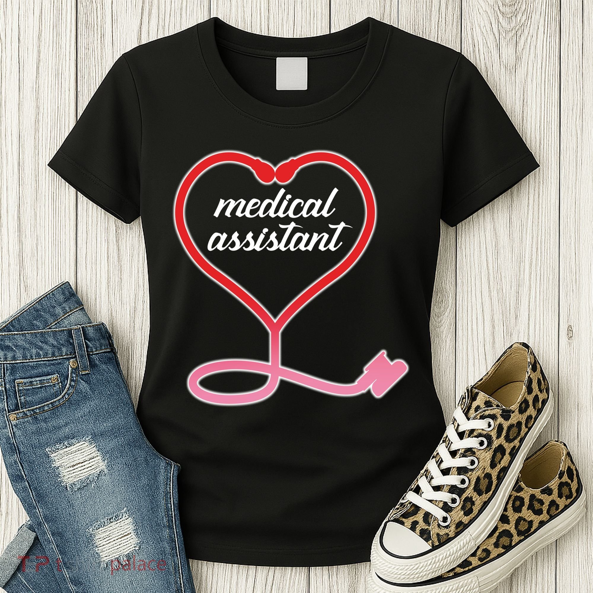 Medical Assistant Stethoscope Heart Women's T-Shirt