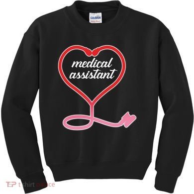 Medical Assistant Stethoscope Heart Kids Sweatshirt