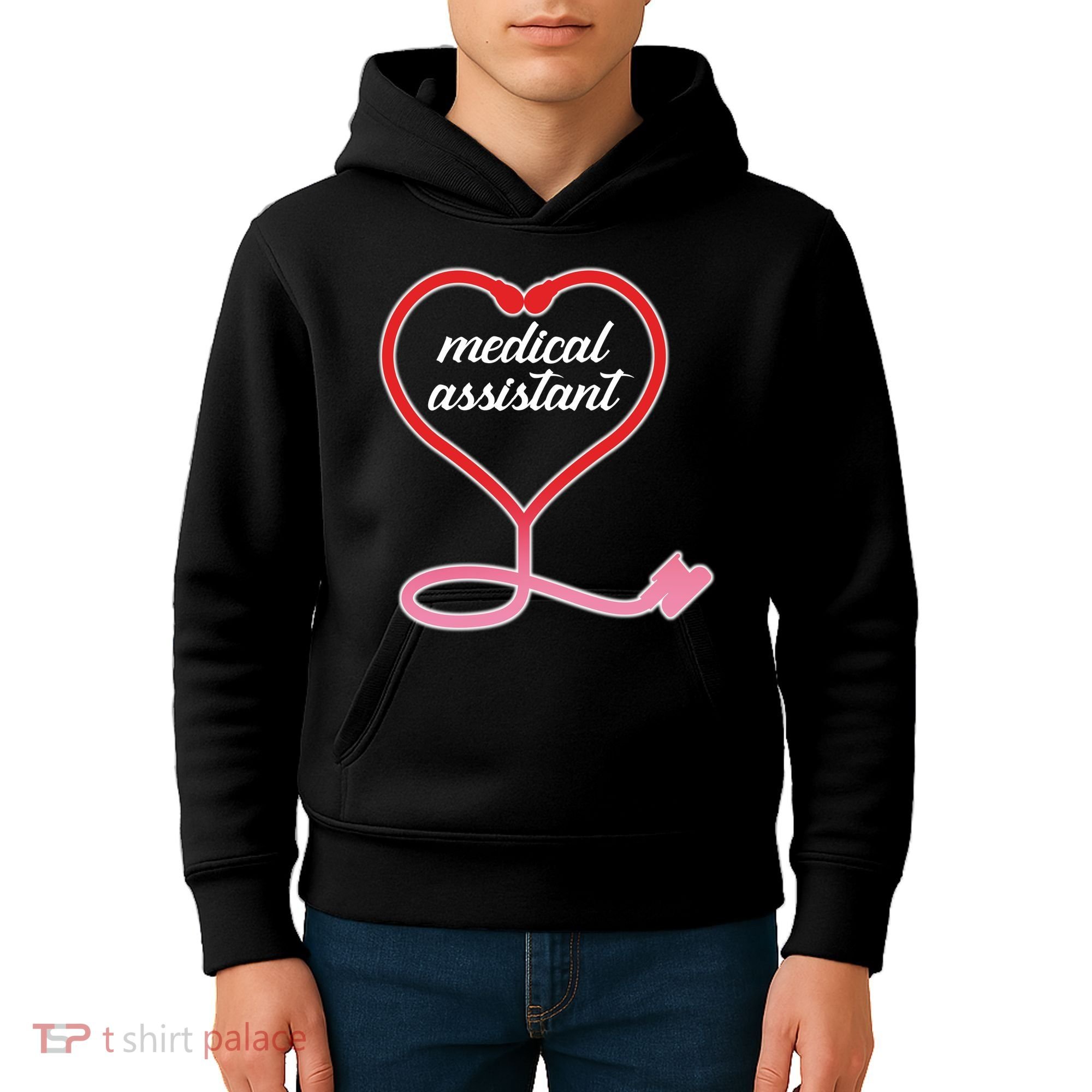 Medical Assistant Stethoscope Heart Kids Hoodie