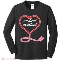 Medical Assistant Stethoscope Heart Kids Long Sleeve Shirt thumb 0