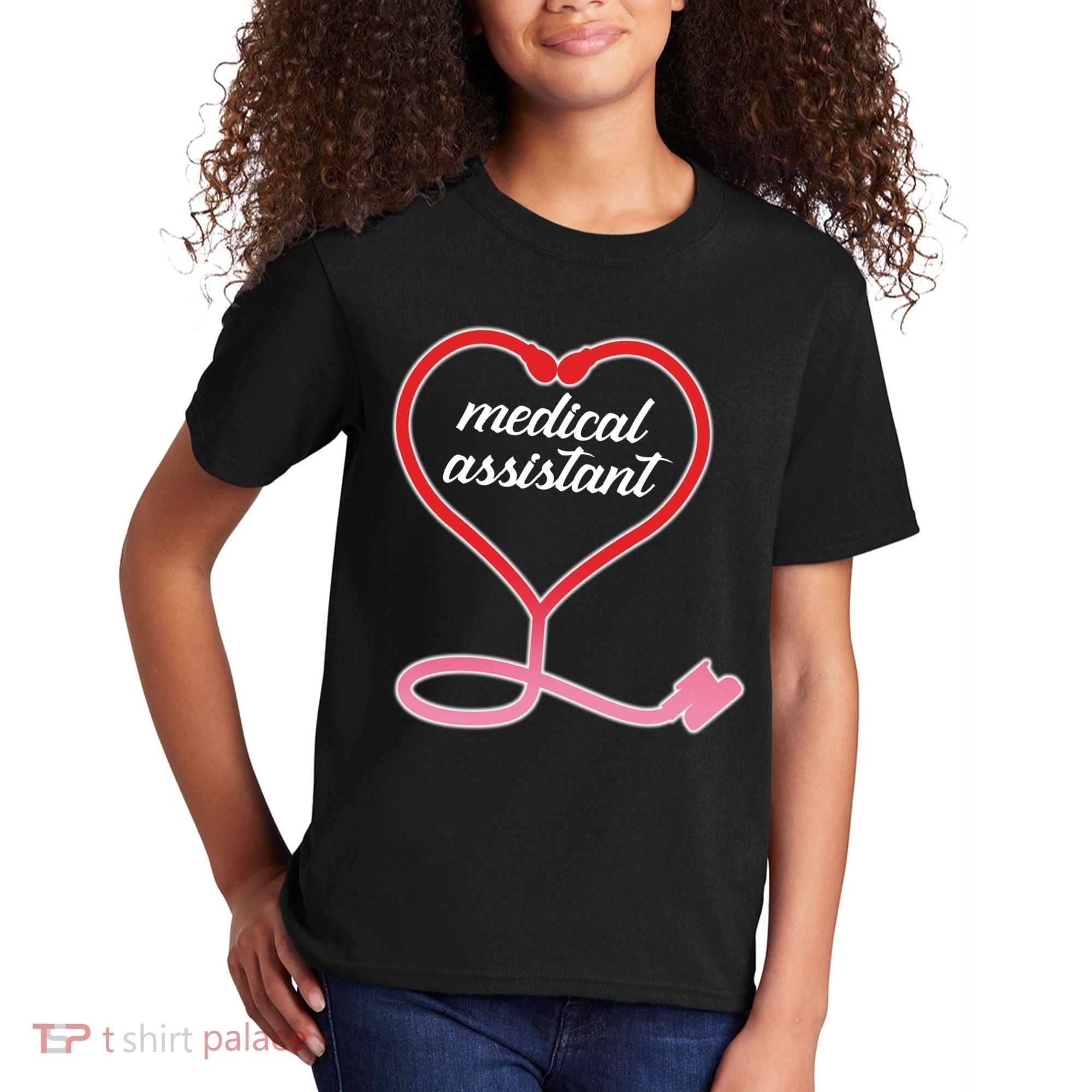 Medical Assistant Stethoscope Heart Kids T-Shirt