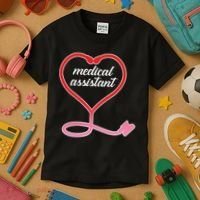 Medical Assistant Stethoscope Heart Kids T-Shirt thumb 3