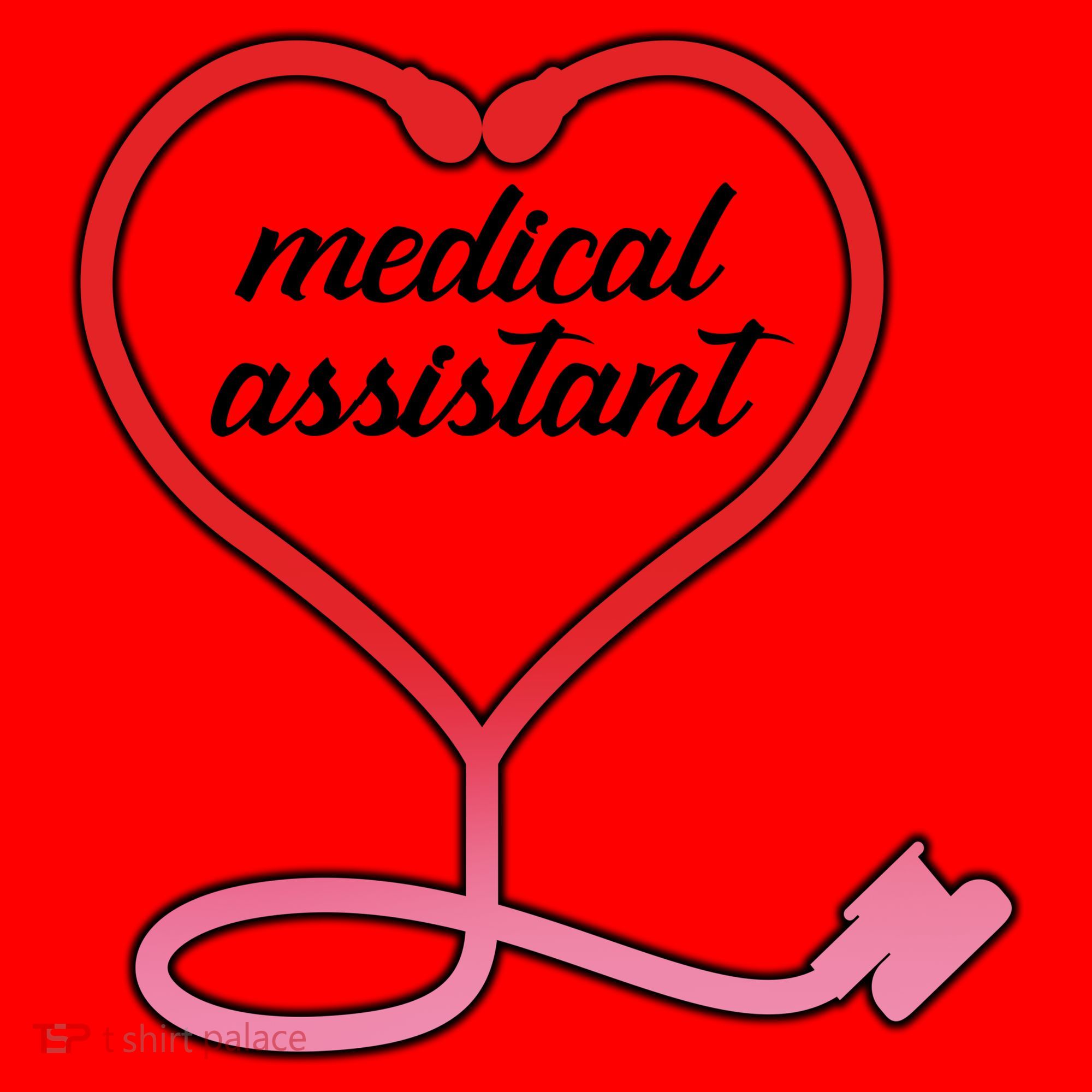 Medical Assistant Stethoscope Heart Santa Hat