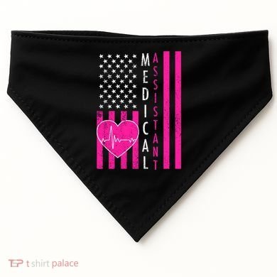 Medical Assistant USA Flag USA-Made Doggie Bandana