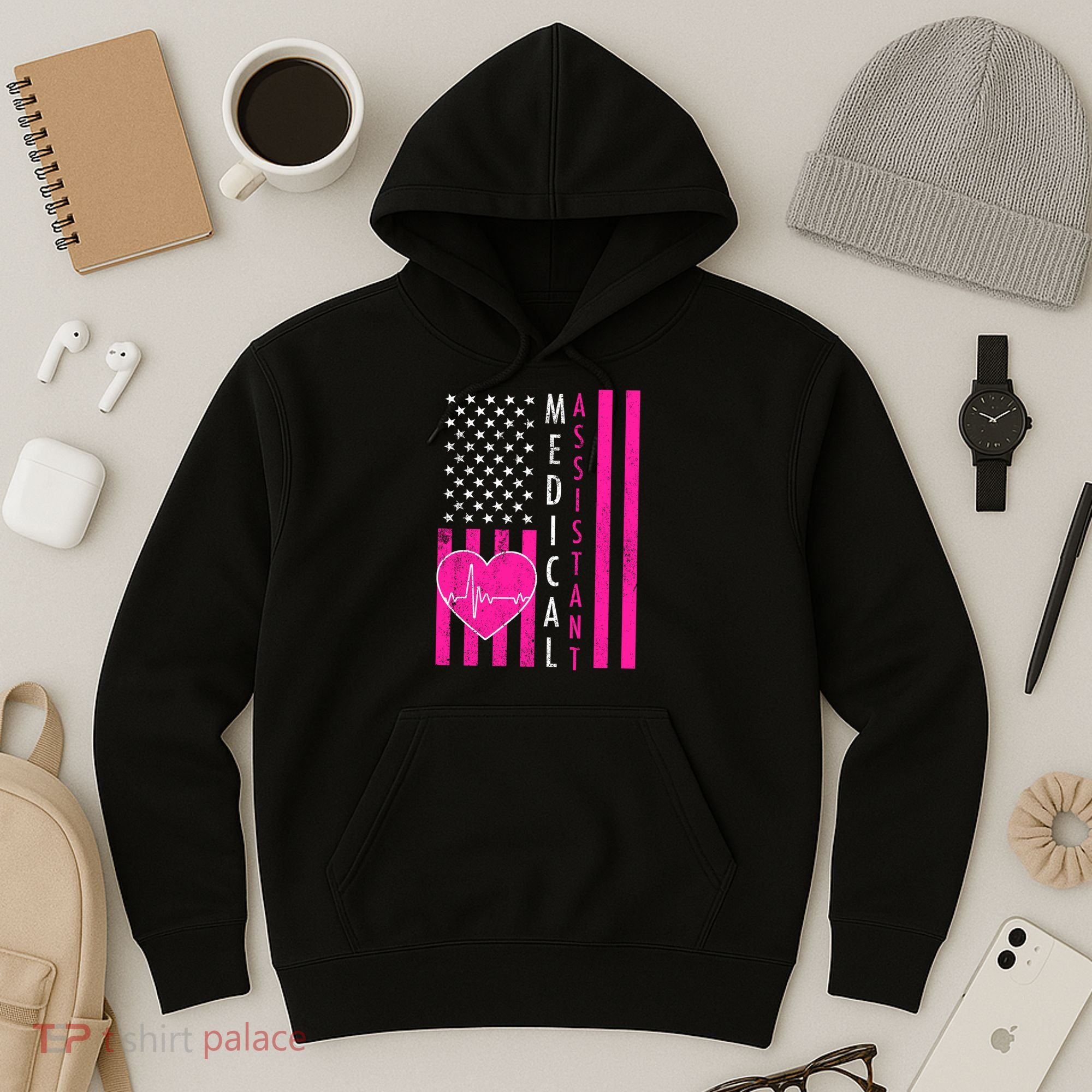 Medical Assistant USA Flag Hoodie
