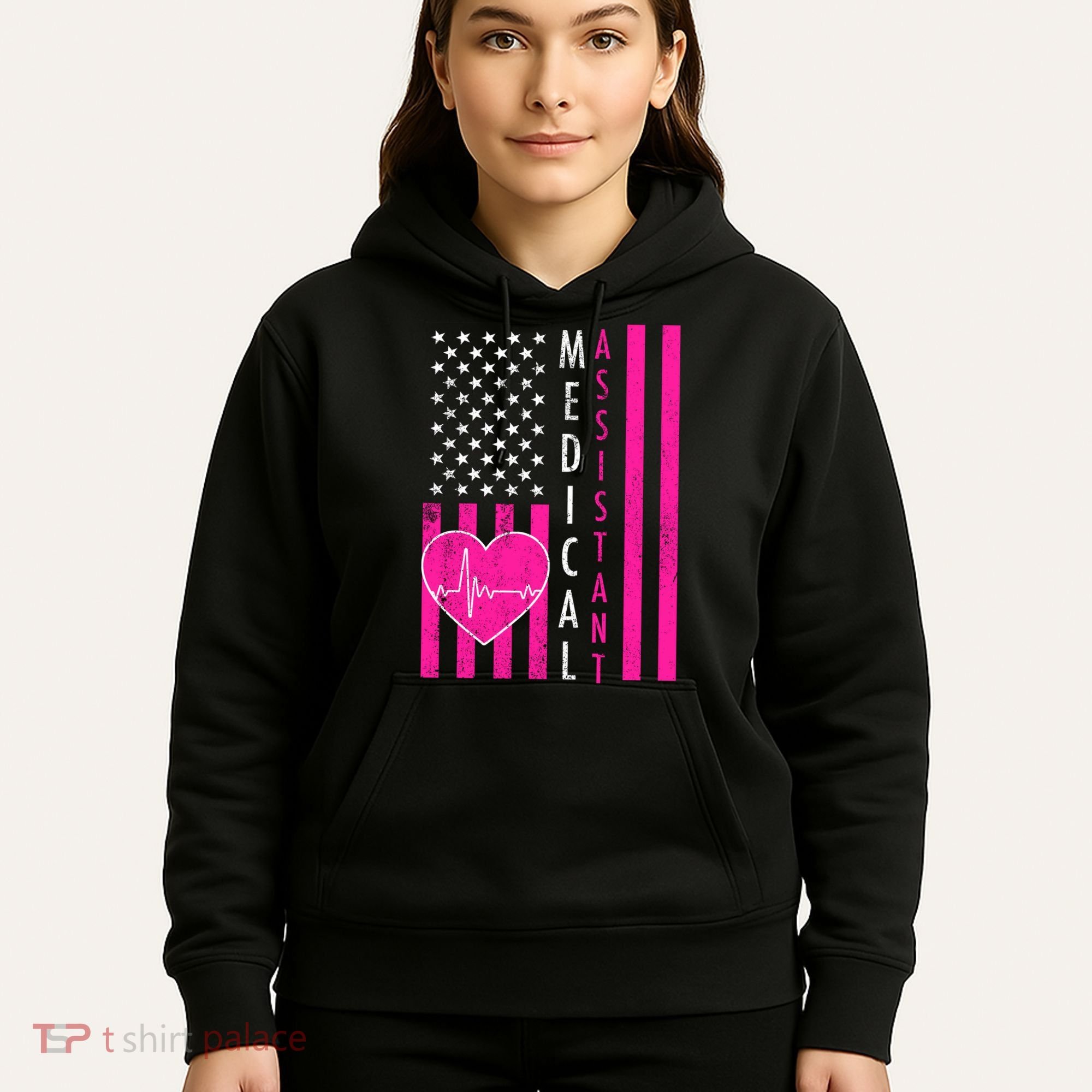 Medical Assistant USA Flag Hoodie