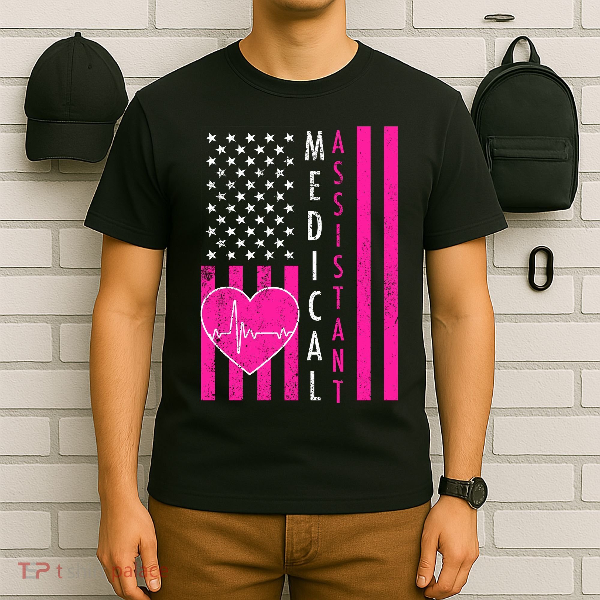 Medical Assistant USA Flag T-Shirt