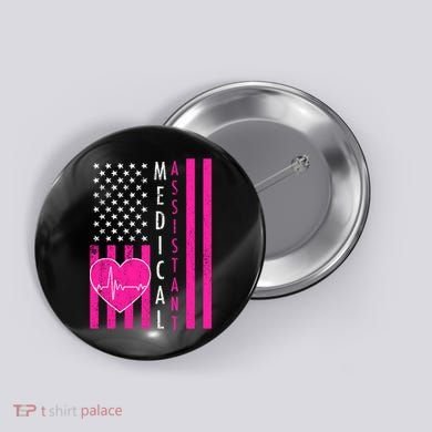 Medical Assistant USA Flag Button