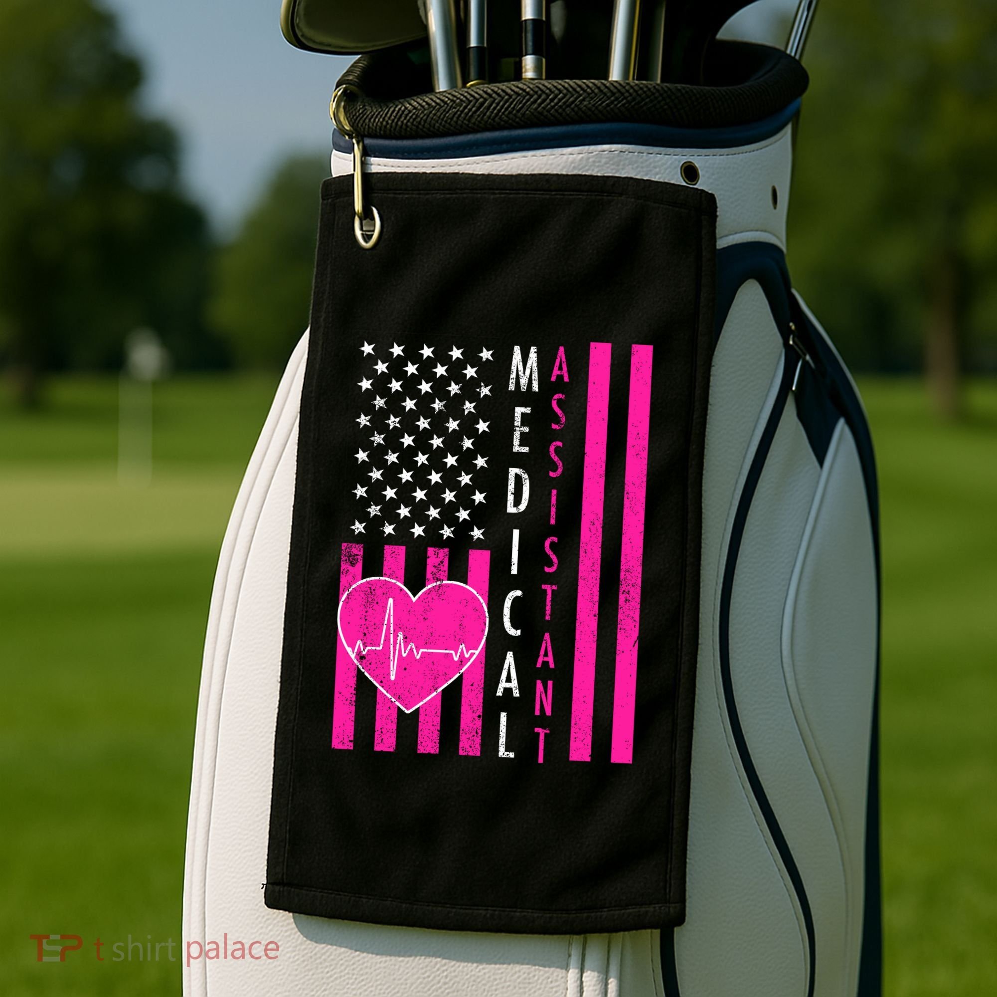 Medical Assistant USA Flag Golf Towel