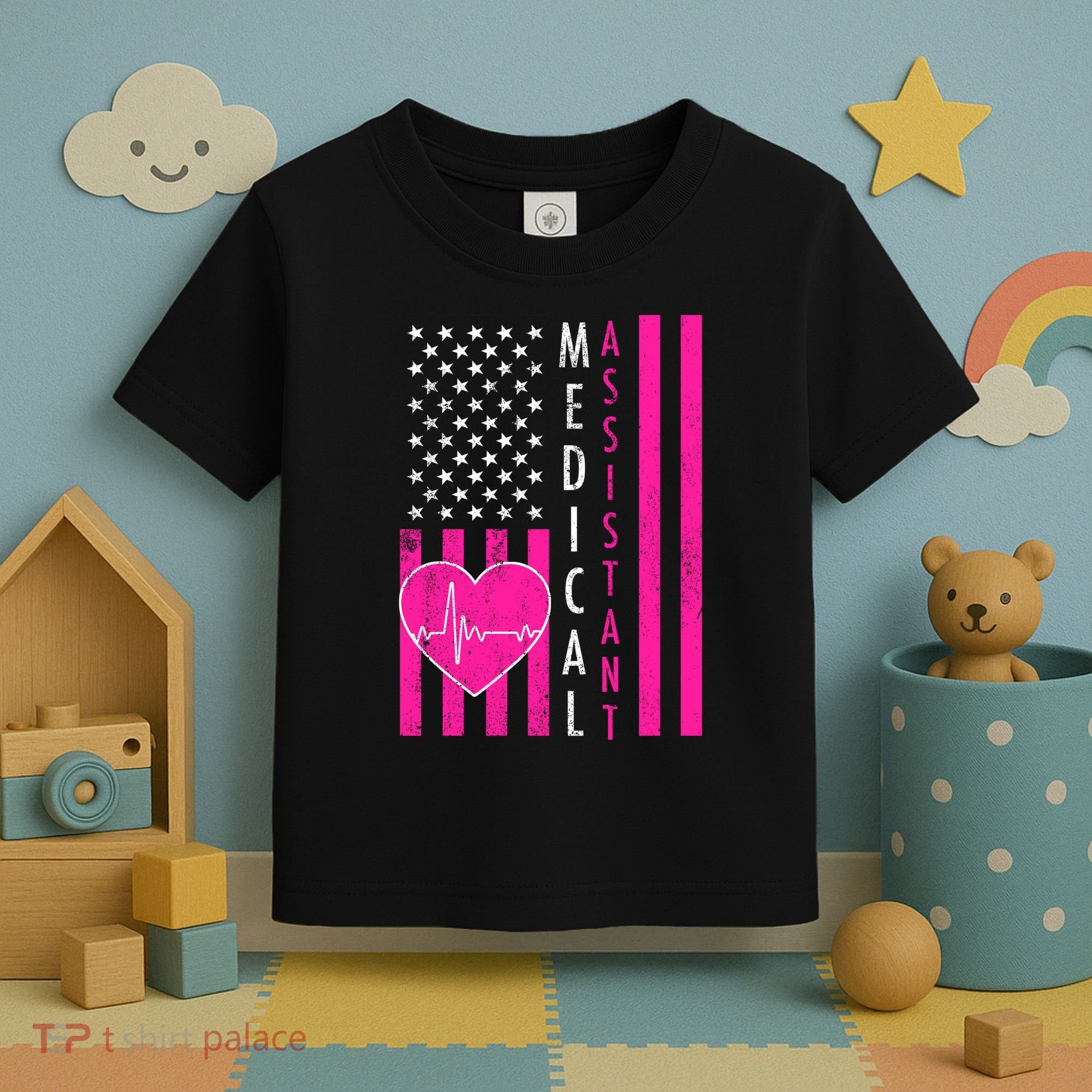 Medical Assistant USA Flag Toddler T-Shirt