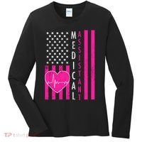 Medical Assistant USA Flag Women's Long Sleeve Shirt thumb 0