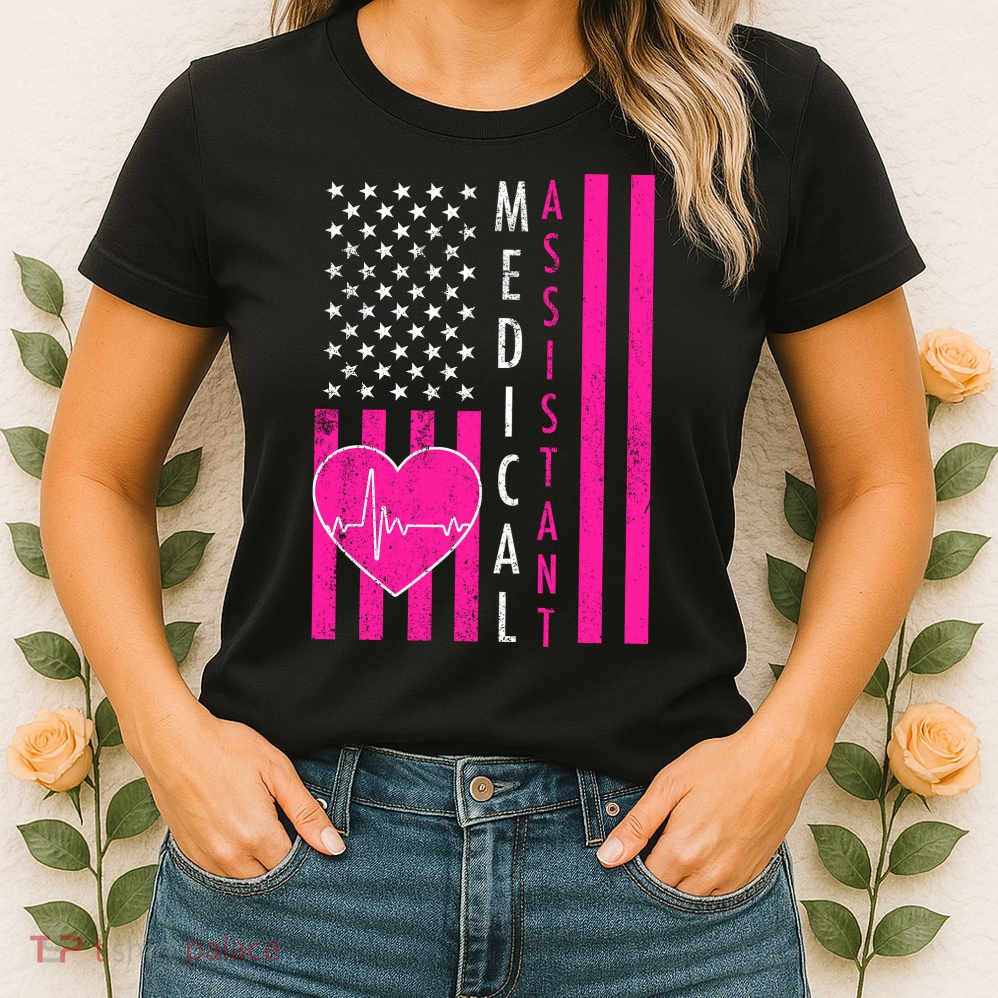 Medical Assistant USA Flag Women's T-Shirt