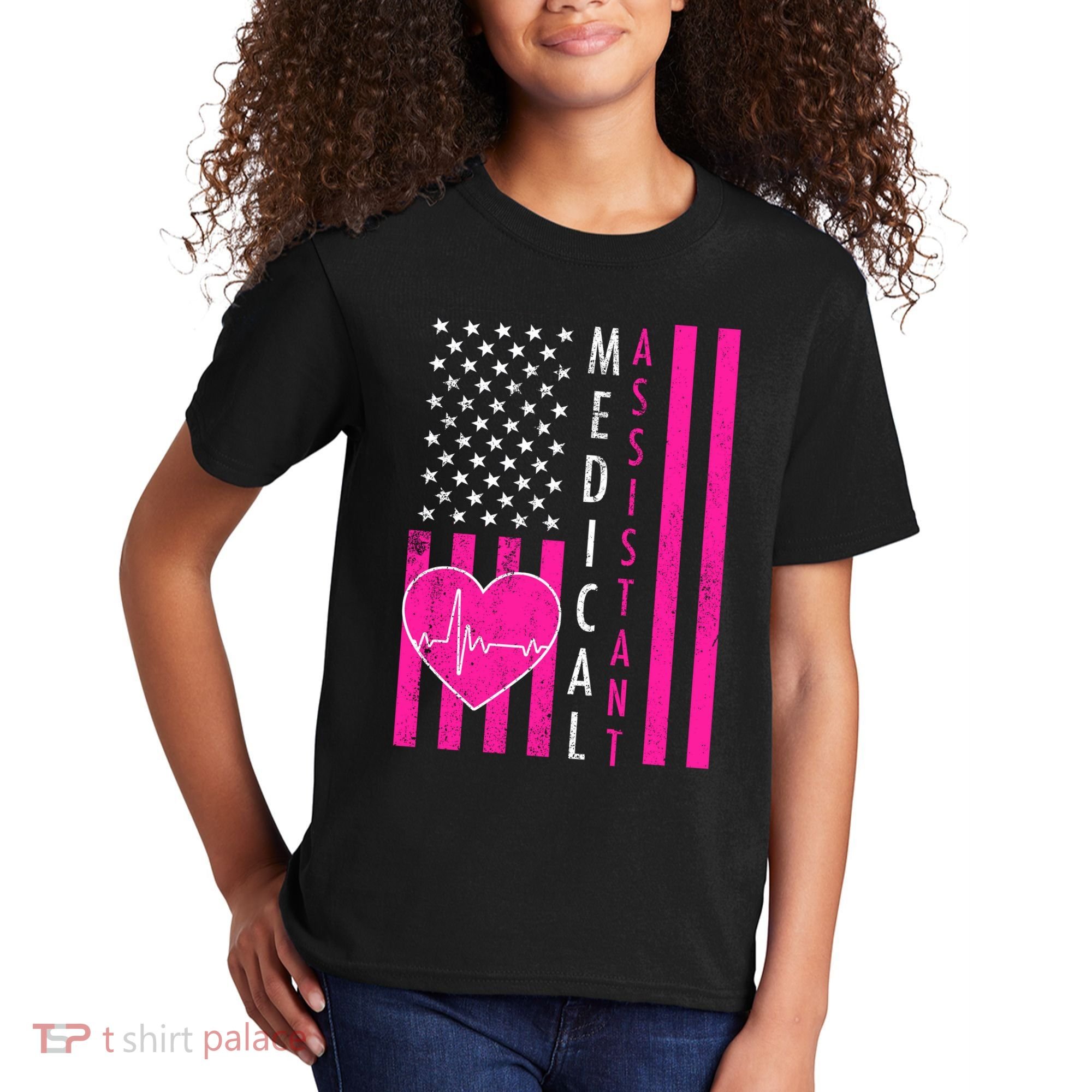 Medical Assistant USA Flag Kids T-Shirt