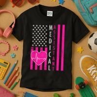 Medical Assistant USA Flag Kids T-Shirt thumb 3