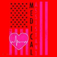 Medical Assistant USA Flag Santa Hat thumb 1
