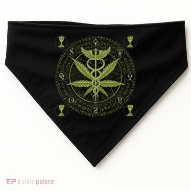 Medical Marijuana Alchemy Circle USA-Made Doggie Bandana