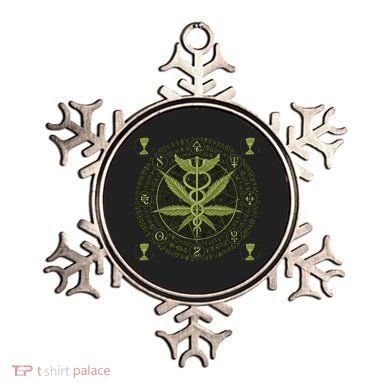 Medical Marijuana Alchemy Circle Ornament