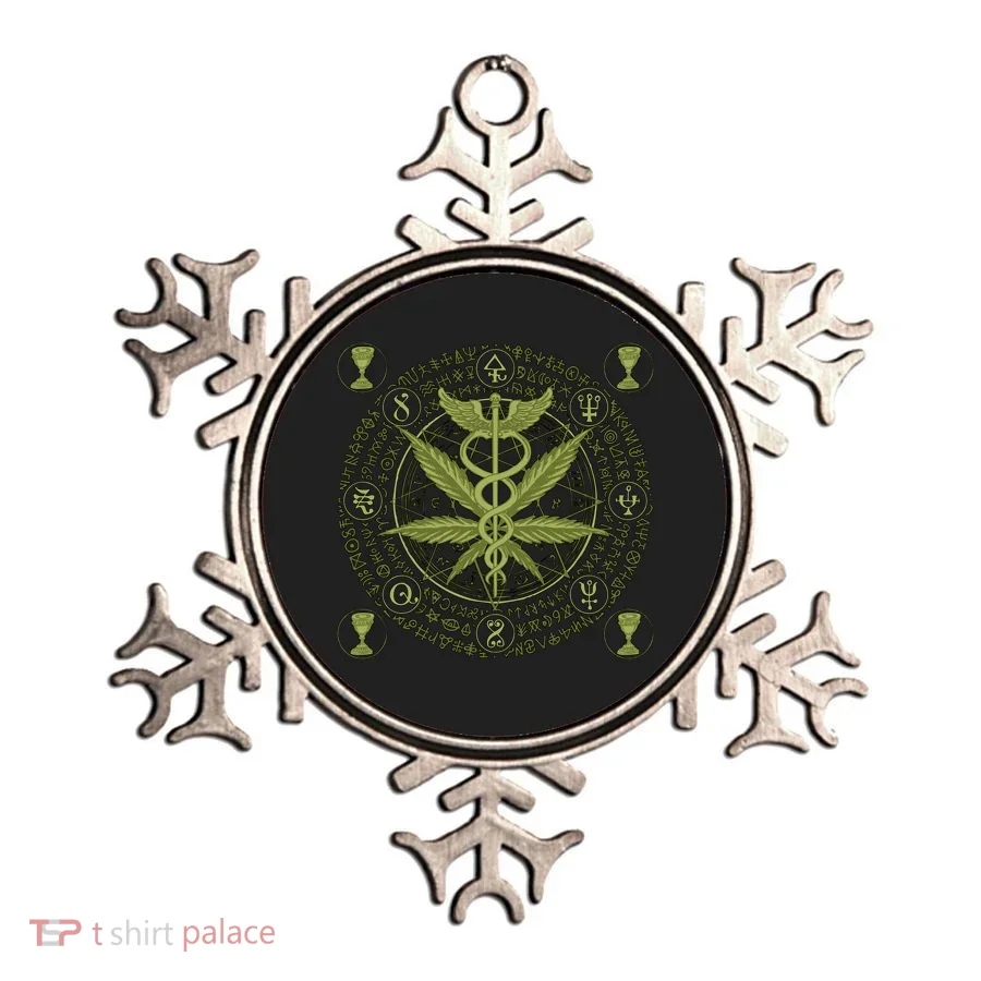 Medical Marijuana Alchemy Circle Ornament