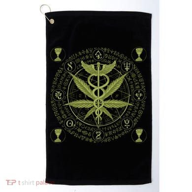 Medical Marijuana Alchemy Circle Golf Towel