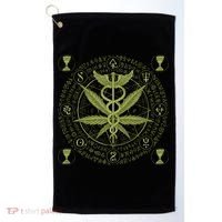 Medical Marijuana Alchemy Circle Golf Towel thumb 0