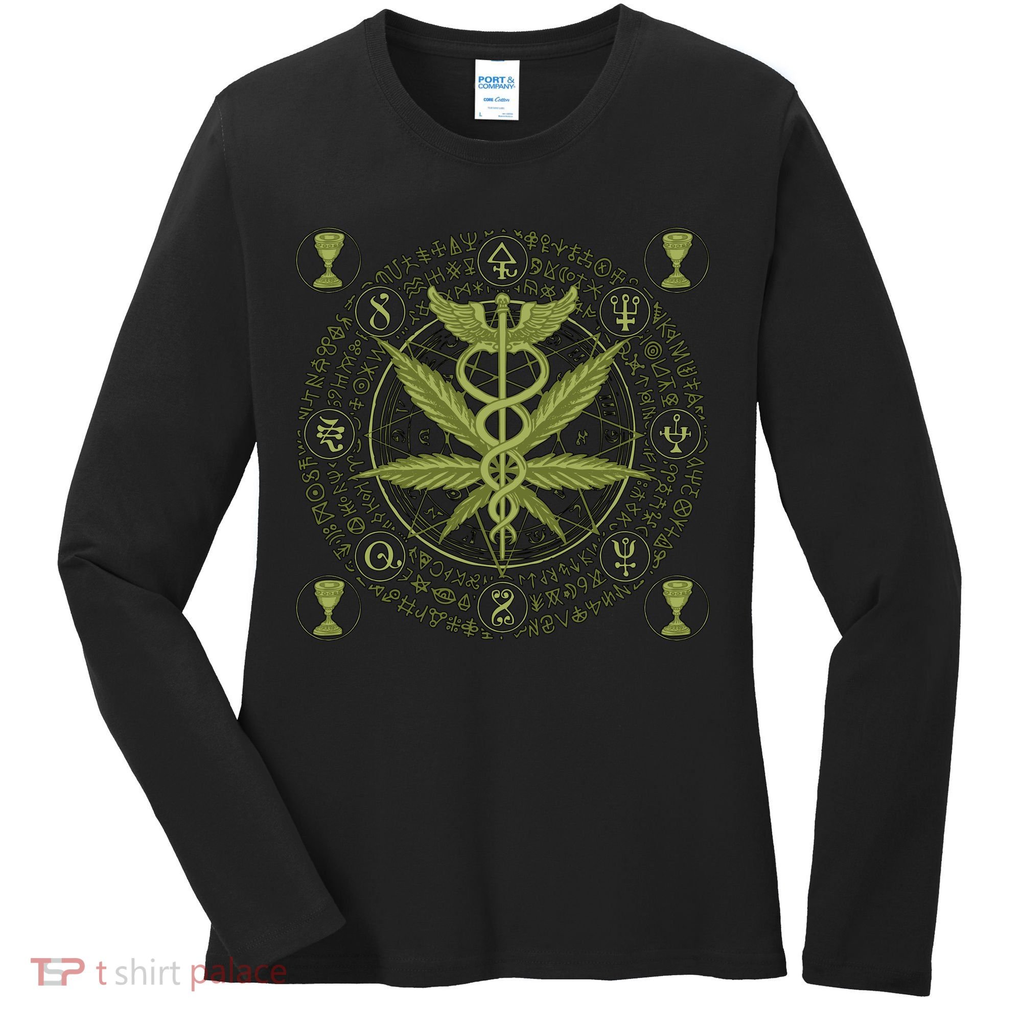 Medical Marijuana Alchemy Circle Women's Long Sleeve Shirt