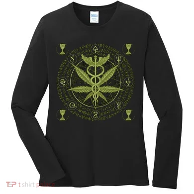 Medical Marijuana Alchemy Circle Women's Long Sleeve Shirt