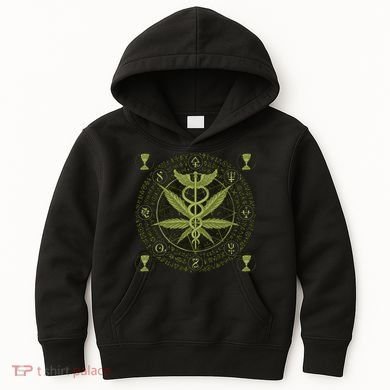 Medical Marijuana Alchemy Circle Kids Hoodie