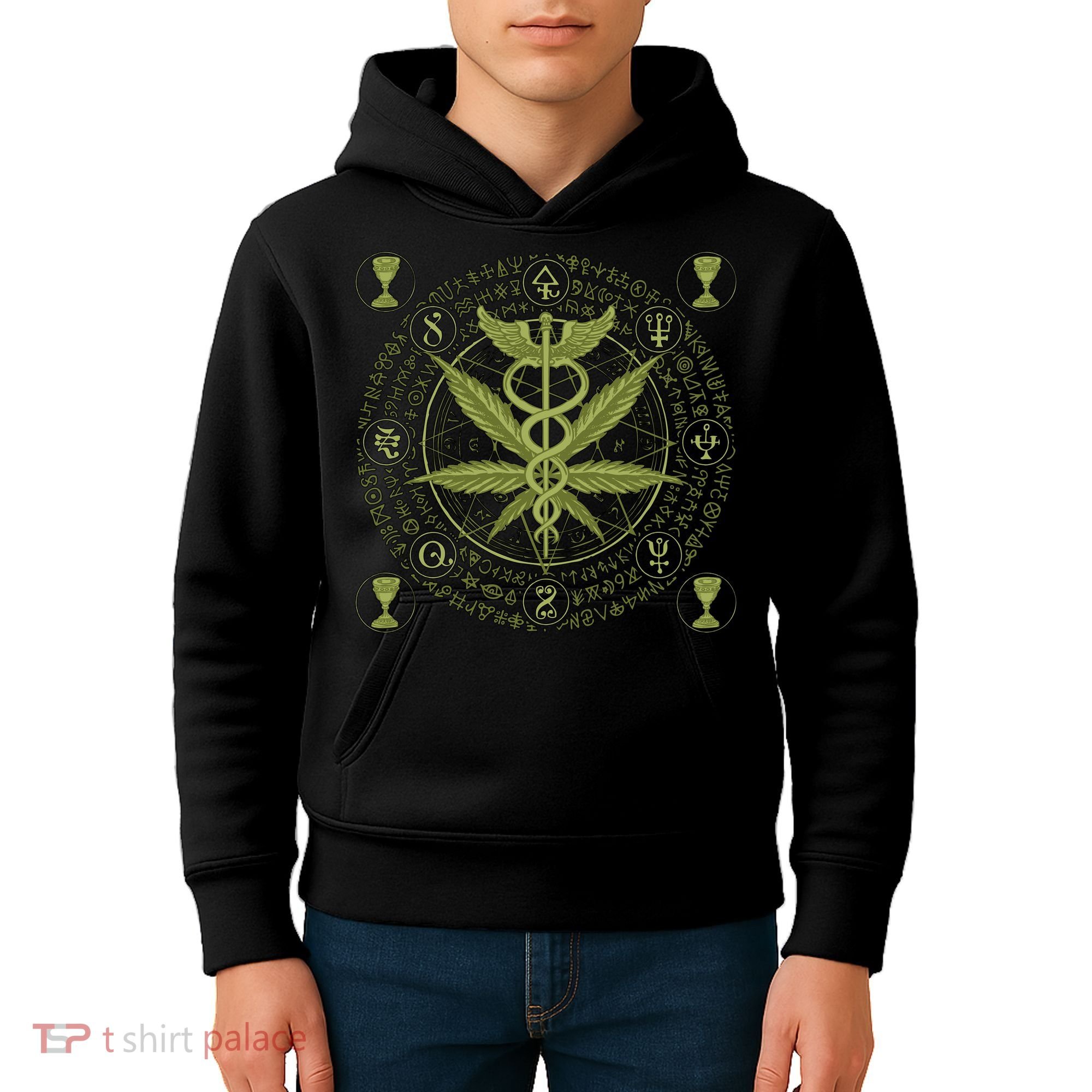 Medical Marijuana Alchemy Circle Kids Hoodie